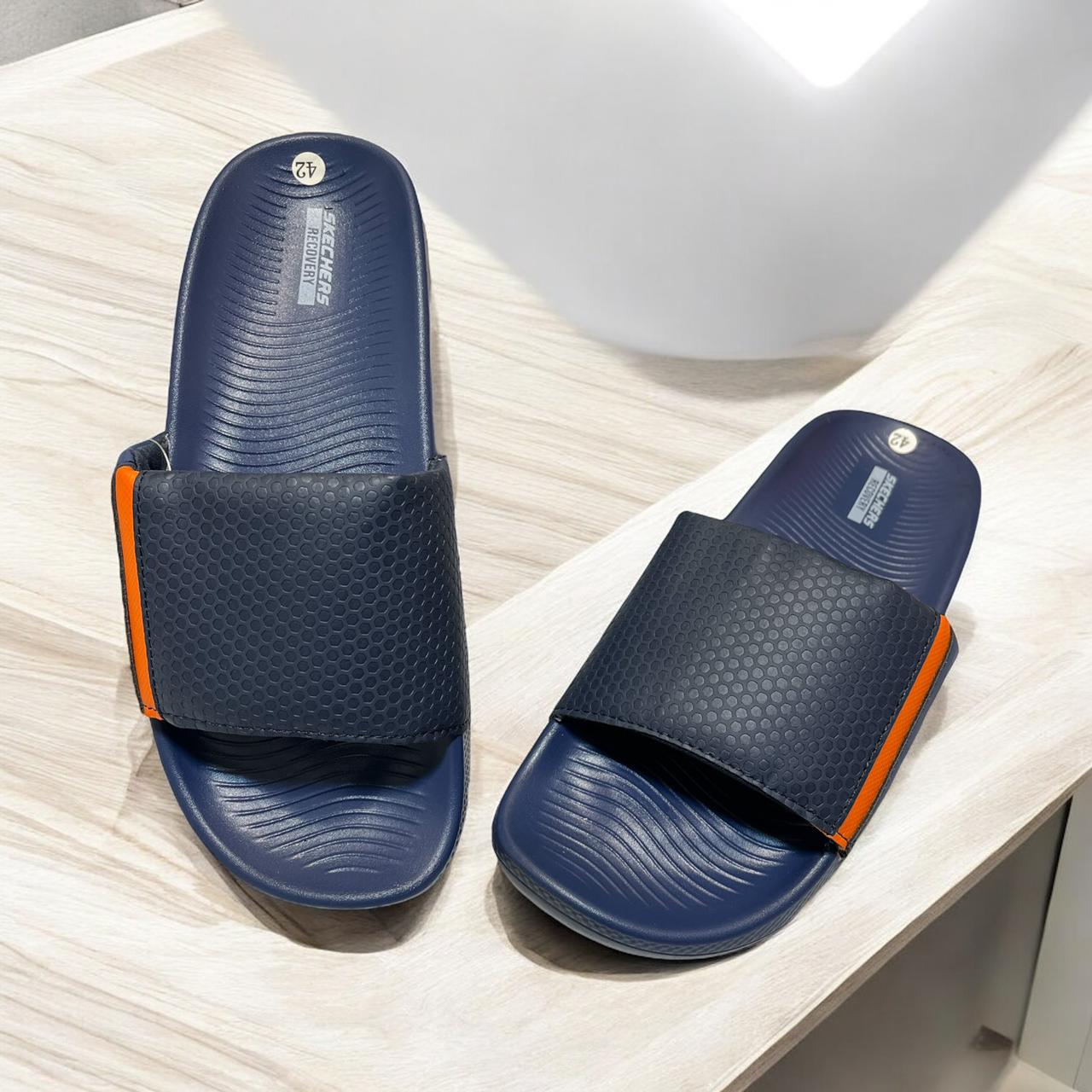 SKECHERS BLUE COMFORT SOFT SLIPPER