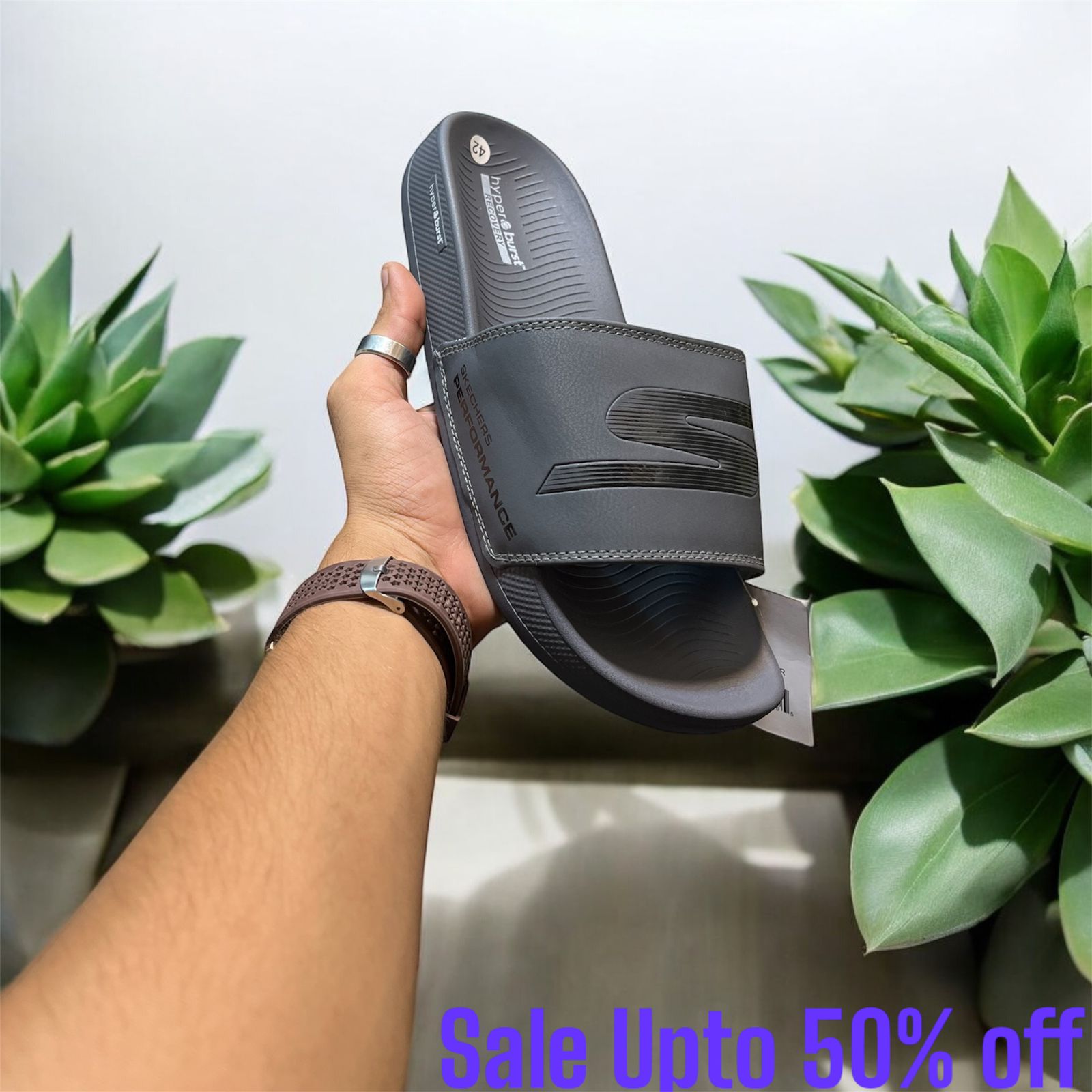 SKECHERS GREY COMFORT SOFT SLIPPER