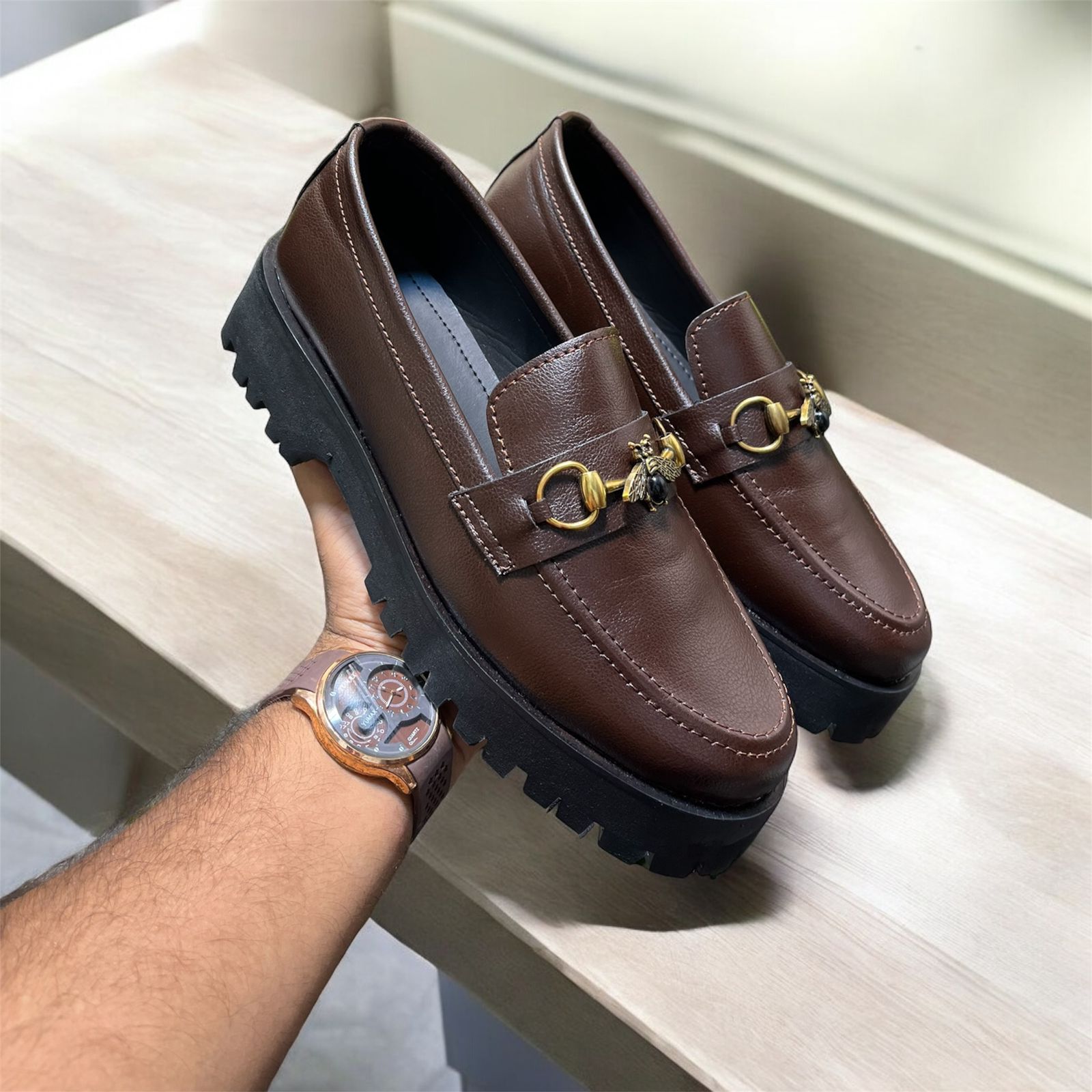 LOFFER SHOES COLOR  BROWN