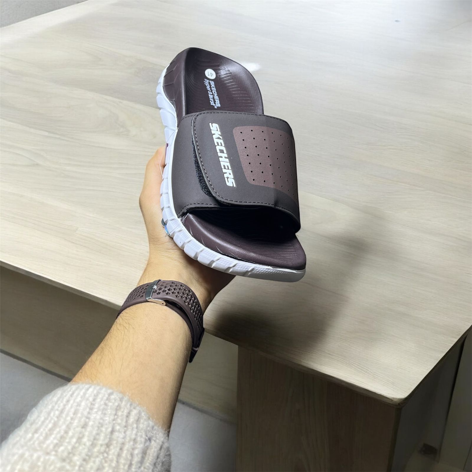 IMPORTED SKETCHER GO WALK SLIDES (USA1 BROWN)