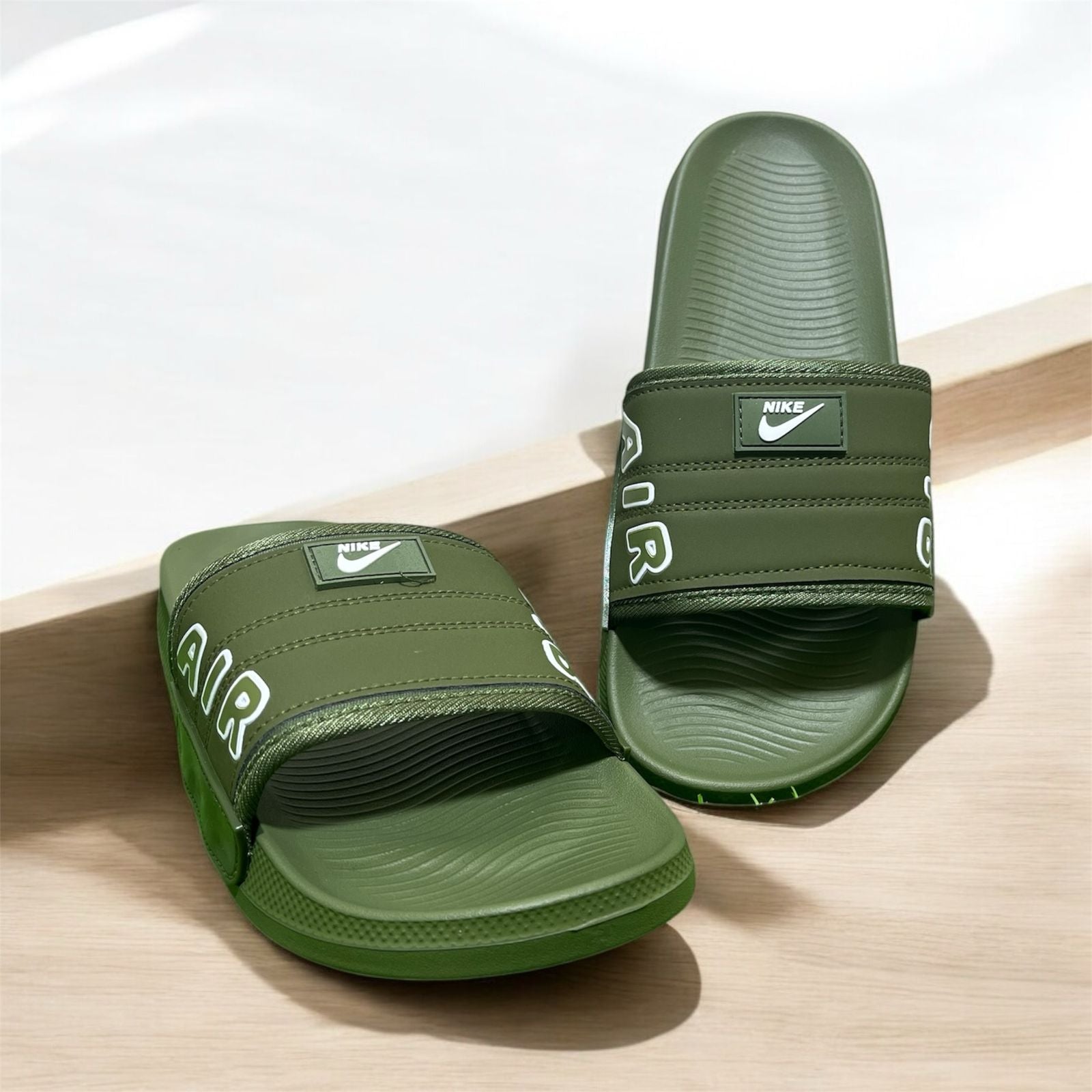 NIKE AIR SLIDS GREEN