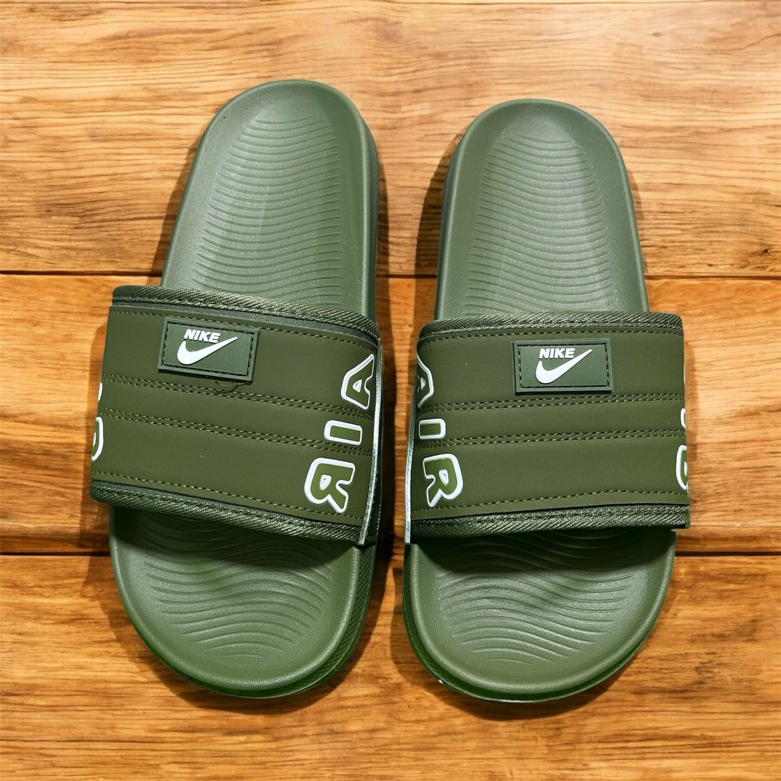 NIKE AIR SLIDS GREEN