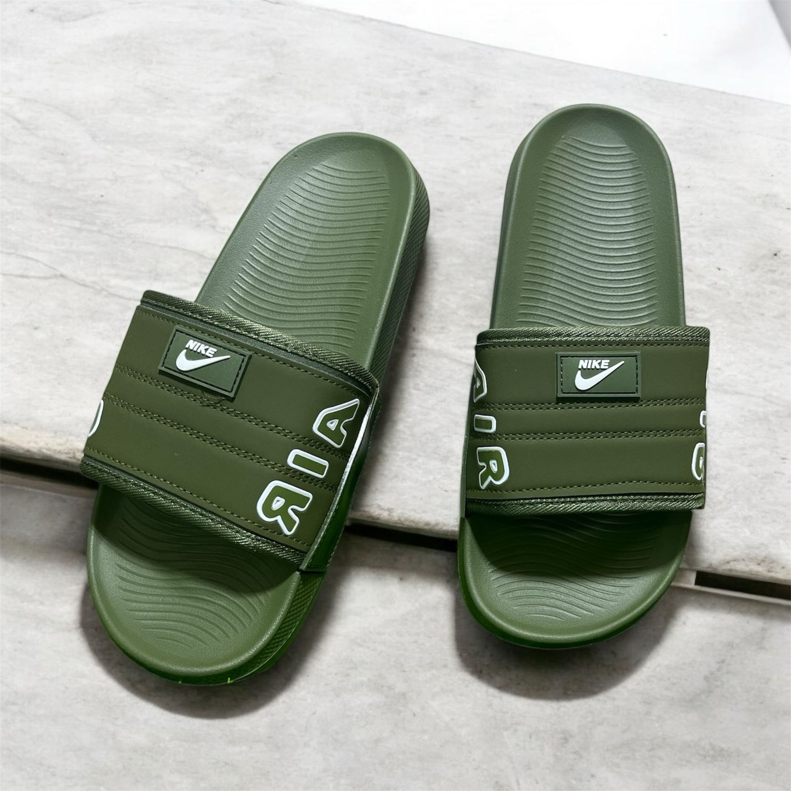 NIKE AIR SLIDS GREEN