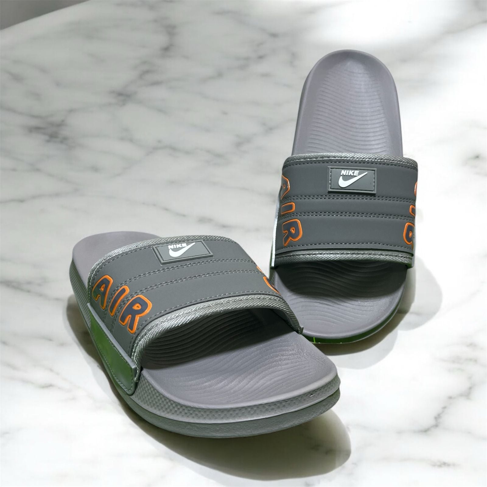 NIKE AIR SLIDS GREY