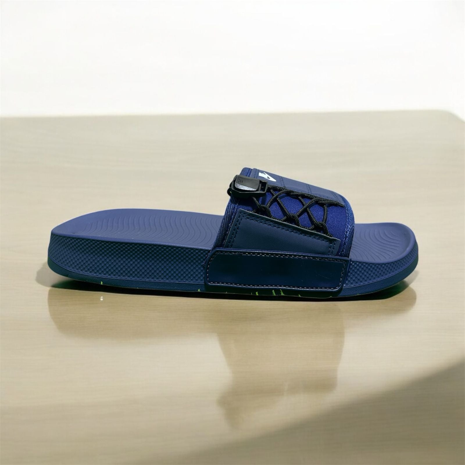 NIKE SIDE STRAPS SLIDS BLUE